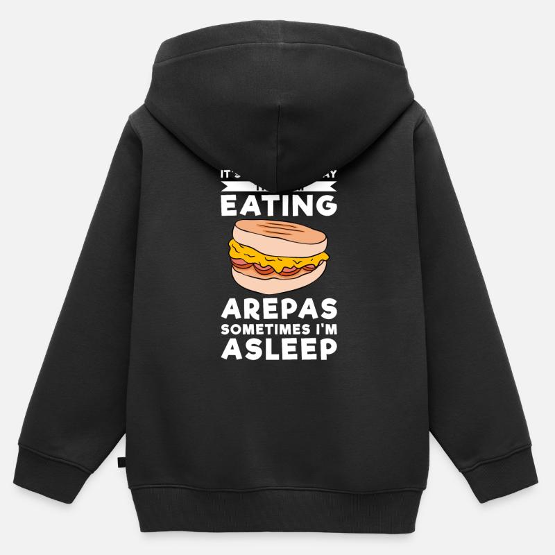 Ce n’est pas tous les jours que je mange des repas - Sweat Premium à capuche zippé enfant bio - noir