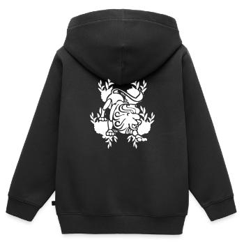 Sternzeichen Löwe Symbol - Kinder Premium Organic Zip Hoodie - Schwarz - Hinten - AI Model Kid Male (0cm)