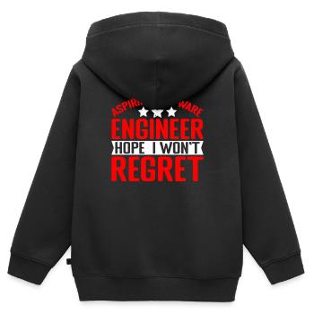 Aspiring Software Engineer, Hope I Won't Regret 2 - Kinder Premium Organic Zip Hoodie - Schwarz - Hinten - AI Model Kid Male (0cm)