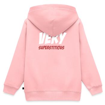 Sehr Abergläubisch Lustig Unglücklich Okkultes - Kinder Premium Organic Zip Hoodie - Rosa - Hinten - AI Model Kid Female (0cm)