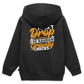 Bâton Twirling Bâton Twirler cadeau - Sweat Premium à capuche zippé enfant bio - noir - Dos - AI Model Kid Male (0cm)