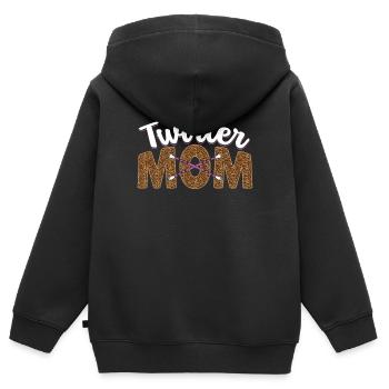 Bâton Twirling Bâton Twirler cadeau - Sweat Premium à capuche zippé enfant bio - noir - Dos - AI Model Kid Male (0cm)