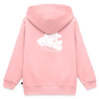 Jet Ski Hai - Kinder Premium Organic Zip Hoodie - Rosa - Hinten - AI Model Kid Female (0cm)