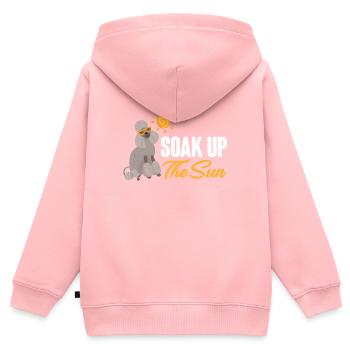 Genießen Sie Die Sonne! Sonnenbaden Sommerzeit - Kinder Premium Organic Zip Hoodie - Rosa - Hinten - AI Model Kid Female (0cm)