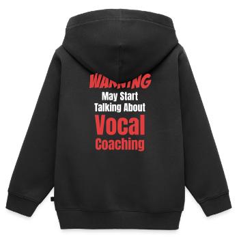 Warnung Könnte Anfangen, Über Vocal Coaching - Kinder Premium Organic Zip Hoodie - Schwarz - Hinten - AI Model Kid Male (0cm)