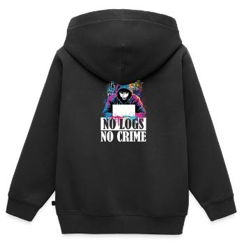 Ethical Hacker's Code: Keine Protokolle, kein - Kinder Premium Organic Zip Hoodie - Schwarz - Hinten - AI Model Kid Male (0cm)