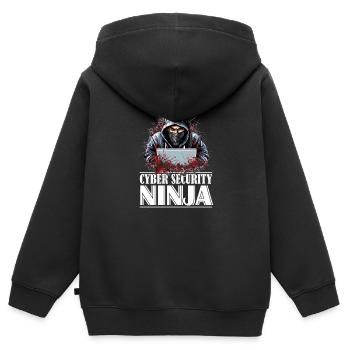 Ethical Hacker Pride: Cyber Security Ninja - Kids Premium Organic Zip-up Hoodie - black - Back - AI Model Kid Male (0cm)