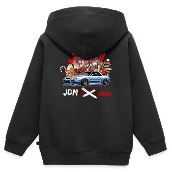 Jdm christmas edition / Tuning Mechanic Costume - Kids Premium Organic Zip-up Hoodie - black - Back - AI Model Kid Male (0cm)