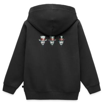 V-Masken-Spektrum: Der Tanz der weißen, grauen und - Kinder Premium Organic Zip Hoodie - Schwarz - Hinten - AI Model Kid Male (0cm)
