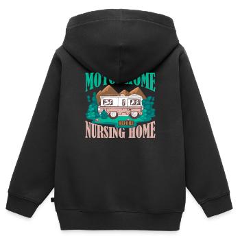 Motorhome Before Nursing Home 3 - Kinder Premium Organic Zip Hoodie - Schwarz - Hinten - AI Model Kid Male (0cm)