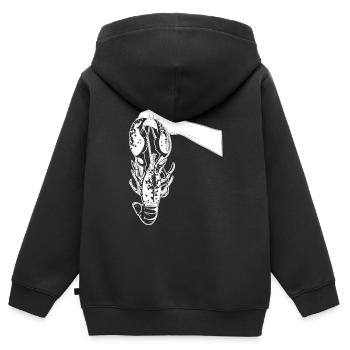 Hummer Lobster - Kinder Premium Organic Zip Hoodie - Schwarz - Hinten - AI Model Kid Male (0cm)