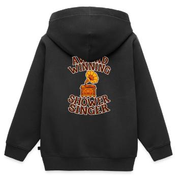 Award Winning Shower Singer 4 - Kinder Premium Organic Zip Hoodie - Schwarz - Hinten - AI Model Kid Male (0cm)