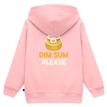 Dimsum Please Hongkong Siomai Zum Mitnehmen - Kinder Premium Organic Zip Hoodie - Rosa - Hinten - AI Model Kid Female (0cm)