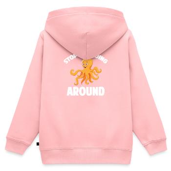 Arrêtez d’être des gardiens d’animaux marins - Sweat Premium à capuche zippé enfant bio - rose - Dos - AI Model Kid Female (0cm)
