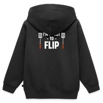 Ich Bin Dabei, Spatula Puns Chefs Kulinarisches - Kinder Premium Organic Zip Hoodie - Schwarz - Hinten - AI Model Kid Male (0cm)