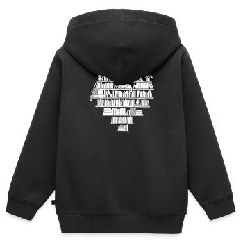 Rat de bibliothèque rat de bibliothèque - Sweat Premium à capuche zippé enfant bio - noir - Dos - AI Model Kid Male (0cm)