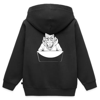 Web Developer Web Developer - Kids Premium Organic Zip-up Hoodie - black - Back - AI Model Kid Male (0cm)