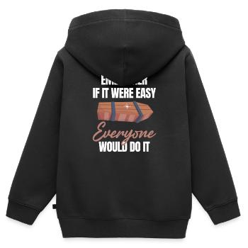 Einbalsamierer, Wenn Es Einfach Wäre, Würde Es - Kinder Premium Organic Zip Hoodie - Schwarz - Hinten - AI Model Kid Male (0cm)