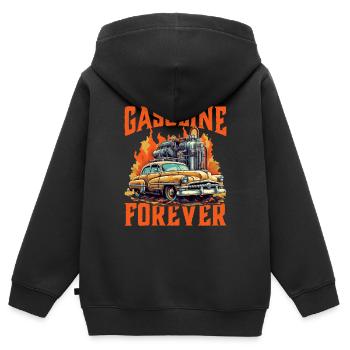 Essence Forever 9 - Sweat Premium à capuche zippé enfant bio - noir - Dos - AI Model Kid Male (0cm)