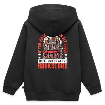 If You Walk A Mile In My Shoes 6 - Kids Premium Organic Zip-up Hoodie - black - Back - AI Model Kid Male (0cm)