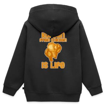 Korean Fried Chicken Is Life 2 - Kinder Premium Organic Zip Hoodie - Schwarz - Hinten - AI Model Kid Male (0cm)