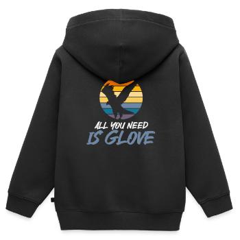 Falknerei Ornithologie Geschenk - Kinder Premium Organic Zip Hoodie - Schwarz - Hinten - AI Model Kid Male (0cm)