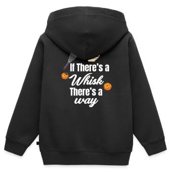 S’il y a un fouet, il y a un - Sweat Premium à capuche zippé enfant bio - noir - Dos - AI Model Kid Male (0cm)