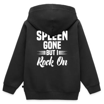 Chirurgie de la rate Survivre à l’ablation de la rate - Sweat Premium à capuche zippé enfant bio - noir - Dos - AI Model Kid Male (0cm)