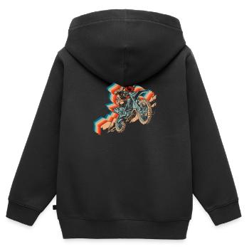 Mx Motocross Dirt Bike - Kinder Premium Organic Zip Hoodie - Schwarz - Hinten - AI Model Kid Male (0cm)