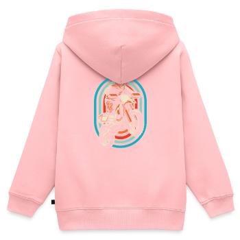 Mx Motocross Dirt Bike - Kinder Premium Organic Zip Hoodie - Rosa - Hinten - AI Model Kid Female (0cm)