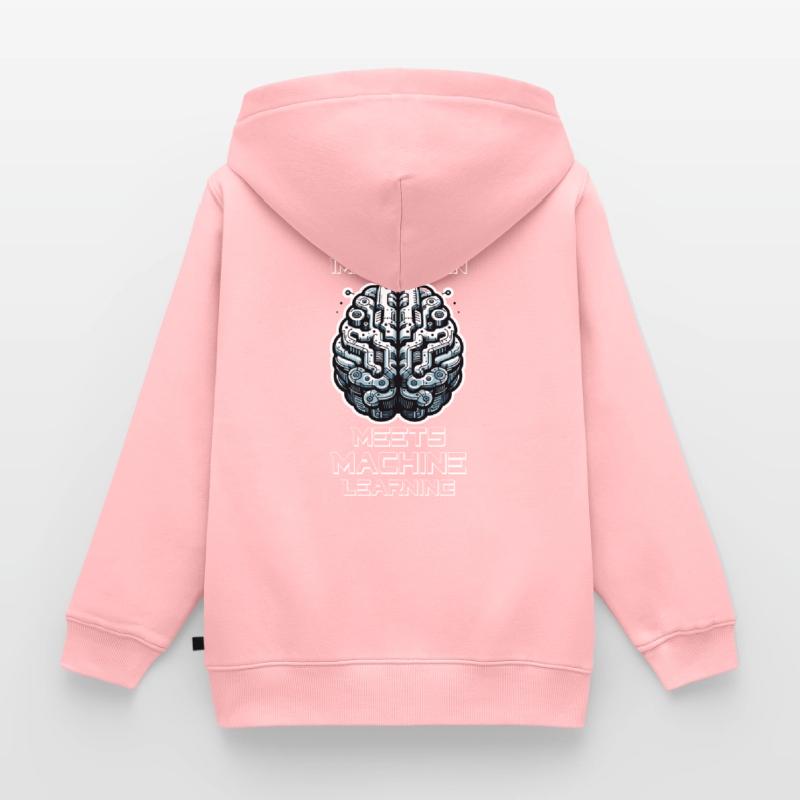Artificial intelligence, machine learning, data Kids Premium Organic Zip-up Hoodie