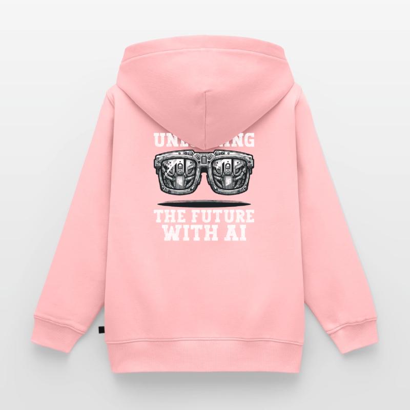 Artificial intelligence, machine learning, data Kids Premium Organic Zip-up Hoodie