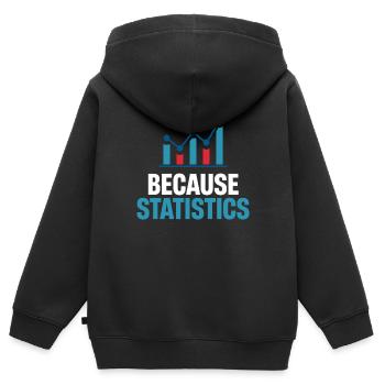Weil Statistiker Statistiker Numerische - Kinder Premium Organic Zip Hoodie - Schwarz - Hinten - AI Model Kid Male (0cm)