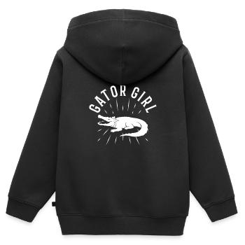 Gator Girl - Sweat Premium à capuche zippé enfant bio - noir - Dos - AI Model Kid Male (0cm)