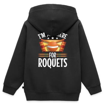 Croquet Maillet Croquet Club Croquet Joueur Croquet - Sweat Premium à capuche zippé enfant bio - noir - Dos - AI Model Kid Male (0cm)