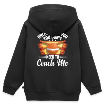 Croquet Maillet Croquet Club Croquet Joueur Croquet - Sweat Premium à capuche zippé enfant bio - noir - Dos - AI Model Kid Male (0cm)