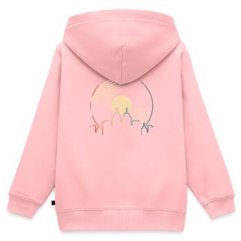 Vinyl Record Collector - Kids Premium Organic Zip-up Hoodie - rose - Back - AI Model Kid Female (0cm)