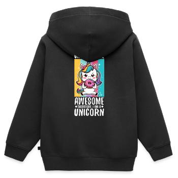 100 jours magiques d'école - Sweat Premium à capuche zippé enfant bio - noir - Dos - AI Model Kid Male (0cm)