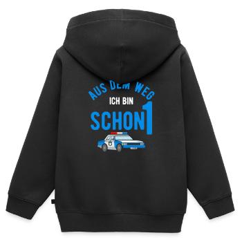 1. Geburtstag Kindergeburtstag Party Kindergarten - Kinder Premium Organic Zip Hoodie - Schwarz - Hinten - AI Model Kid Male (0cm)