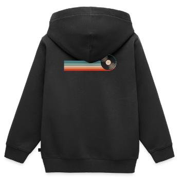 Vinyl Record Collector - Kids Premium Organic Zip-up Hoodie - black - Back - AI Model Kid Male (0cm)
