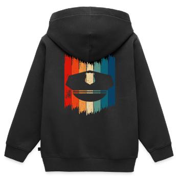 Security Kleidung Security Zubehör - Kinder Premium Organic Zip Hoodie - Schwarz - Hinten - AI Model Kid Male (0cm)