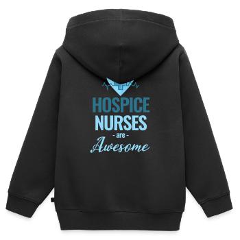 Hospice nurses are great - Kids Premium Organic Zip-up Hoodie - black - Back - AI Model Kid Male (0cm)