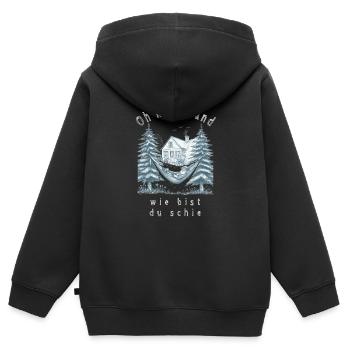Oh Ruhestand wie bist du schie Rente Erzgebirge - Kinder Premium Organic Zip Hoodie - Schwarz - Hinten - AI Model Kid Male (0cm)