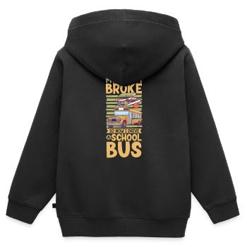 Funny School Bus Driver Appreciation anniversary - Kinder Premium Organic Zip Hoodie - Schwarz - Hinten - AI Model Kid Male (0cm)