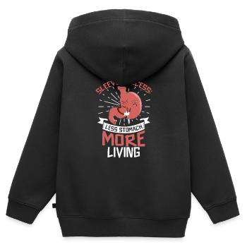 Gastric sleeve, gastric sleeve, gastrectomy, gastrectomy - Kids Premium Organic Zip-up Hoodie - black - Back - AI Model Kid Male (0cm)