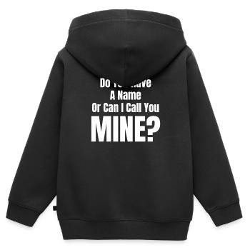 Hast Du Einen Namen Oder Kann Ich Dich Meinen - Kinder Premium Organic Zip Hoodie - Schwarz - Hinten - AI Model Kid Male (0cm)