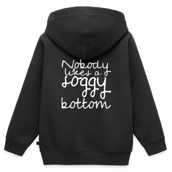 Nobody Likes A Soggy Bottom - Kids Premium Organic Zip-up Hoodie - black - Back - AI Model Kid Male (0cm)