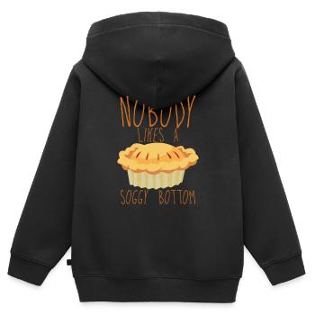 Nobody Likes A Soggy Bottom 4 - Kids Premium Organic Zip-up Hoodie - black - Back - AI Model Kid Male (0cm)