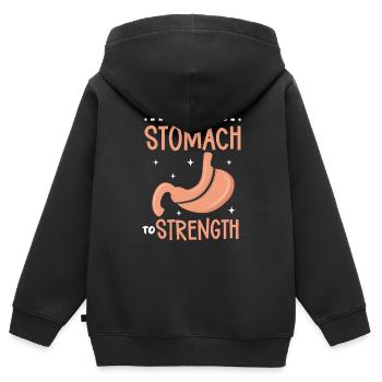 Gastric sleeve, gastric sleeve, gastrectomy, gastrectomy - Kids Premium Organic Zip-up Hoodie - black - Back - AI Model Kid Male (0cm)