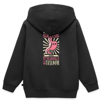 Gastric sleeve, gastric sleeve, gastrectomy, gastrectomy - Kids Premium Organic Zip-up Hoodie - black - Back - AI Model Kid Male (0cm)